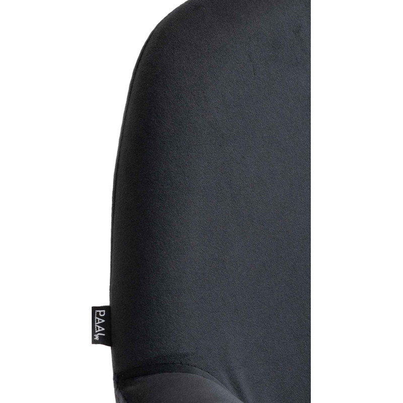 Tabouret de bar Braga en velours doré et noir