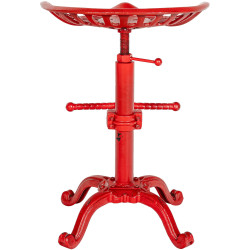 Juego de 2 taburetes de bar rojos estilo Butch