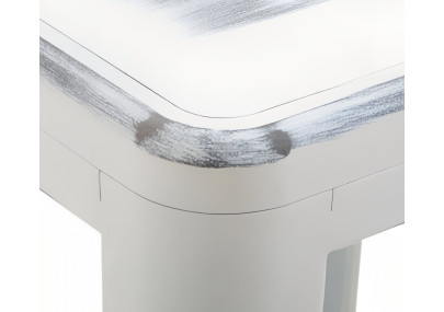 Conjunto de 2 banquetas Joshua em branco antigo