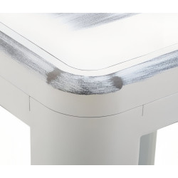 Conjunto de 2 banquetas Joshua em branco antigo