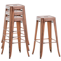 Conjunto de 2 banquetas Joshua V2 em cobre