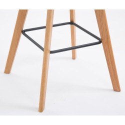 Ensemble de 2 tabourets de bar Metz en tissu naturel vert