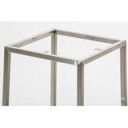 Ensemble de 2 tabourets de bar Montréal, 85, tissu, acier inoxydable gris