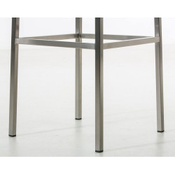 Ensemble de 2 tabourets de bar Montréal, 85, tissu, acier inoxydable gris