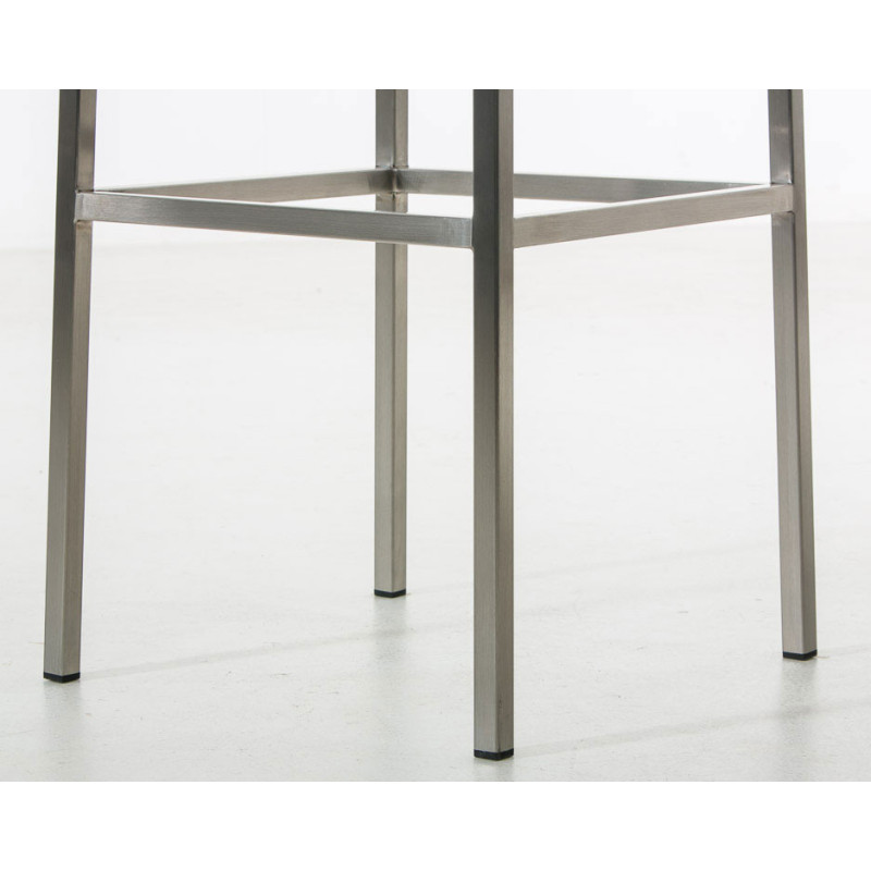 Conjunto de 2 banquetas Montreal, 85 cm, estofadas em tecido, aço inoxidável, cinza