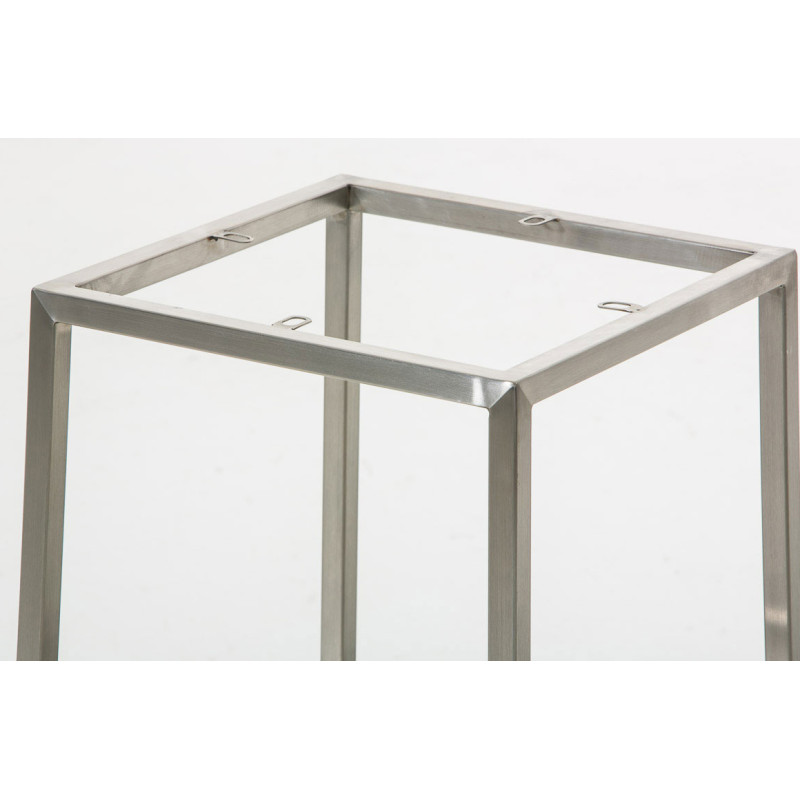 Ensemble de 2 tabourets de bar Montréal, 85, tissu, acier inoxydable gris foncé