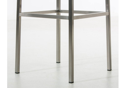 Ensemble de 2 tabourets de bar Montreal 85, tissu, acier inoxydable, gris foncé