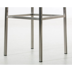 Ensemble de 2 tabourets de bar Montréal, 85, tissu, acier inoxydable bleu