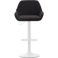 Tabouret de bar Braga, tissu, blanc/noir