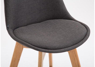 Set di 2 sgabelli da bar Metz tessuto natura grigio scuro