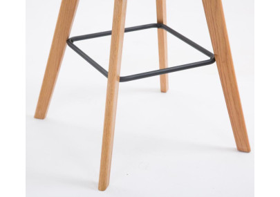 Set di 2 sgabelli da bar Metz tessuto natura grigio scuro