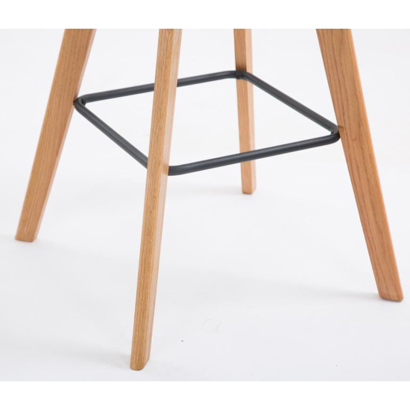 Ensemble de 2 tabourets de bar Metz en tissu Natura gris foncé