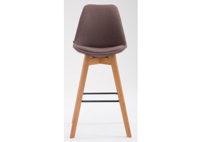 Ensemble de 2 tabourets de bar Metz en tissu marron naturel