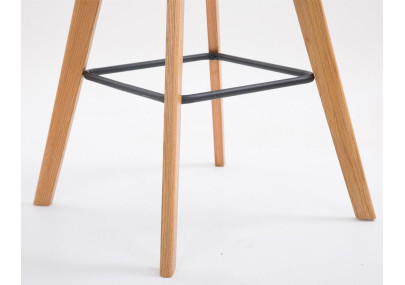 Set di 2 sgabelli da bar in tessuto Metz marrone naturale