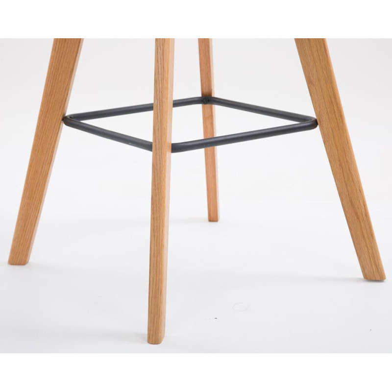 Lot de 2 tabourets de bar Metz en tissu gris naturel