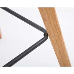 Set di 2 sgabelli da bar in tessuto Metz natura crema