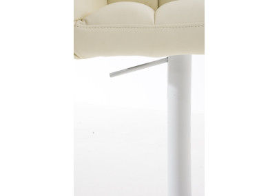 Ensemble de 2 tabourets de bar Damaso, similicuir, blanc/crème