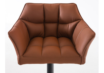 Set di 2 sgabelli da bar Damaso in similpelle nero marrone chiaro