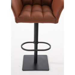 Set di 2 sgabelli da bar Damaso in similpelle nero marrone chiaro