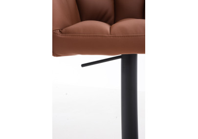 Set di 2 sgabelli da bar Damaso in similpelle nero marrone chiaro