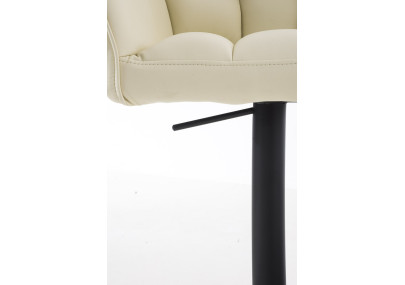 Set di 2 sgabelli da bar Damaso in similpelle nera e crema