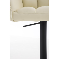 Ensemble de 2 tabourets de bar Damaso en similicuir noir et crème