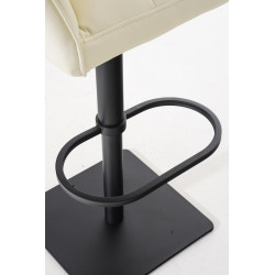 Ensemble de 2 tabourets de bar Damaso en similicuir noir crème