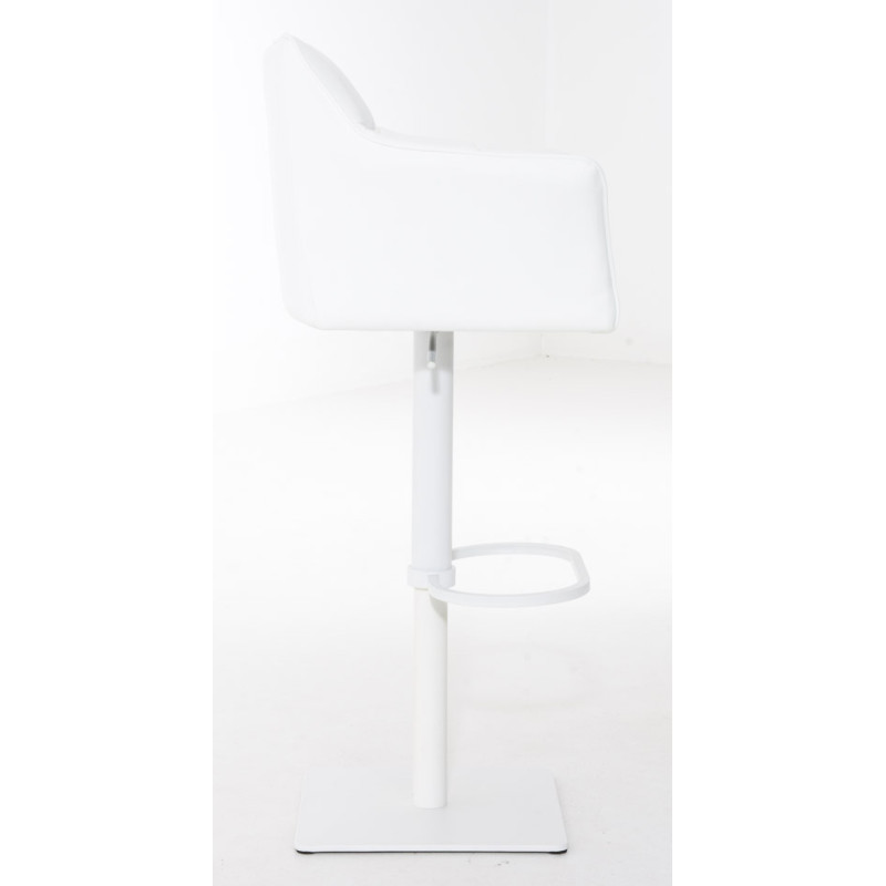 Ensemble de 2 tabourets de bar Damaso en similicuir blanc blanc