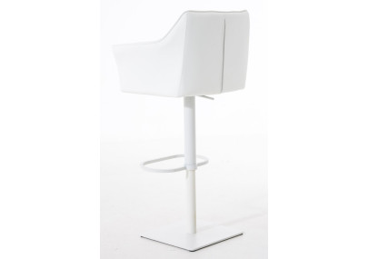 Set di 2 sgabelli da bar Damaso in similpelle bianco bianco