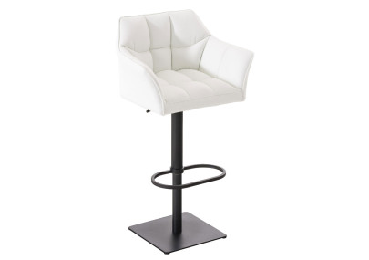 Set di 2 sgabelli da bar Damaso in similpelle nero bianco