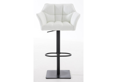 Set di 2 sgabelli da bar Damaso in similpelle nero bianco