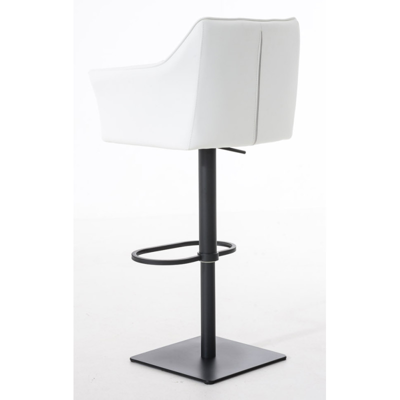 Set di 2 sgabelli da bar Damaso in similpelle nero bianco