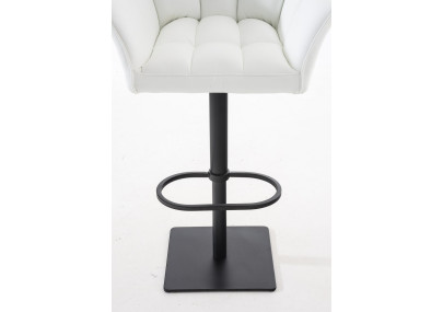 Set di 2 sgabelli da bar Damaso in similpelle nero bianco