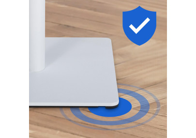 Juego de 2 taburetes de bar tapizados en tela Damaso, blanco y gris.