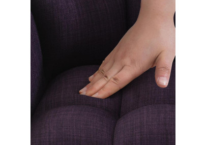 Ensemble de 2 tabourets de bar en tissu Damaso noir et violet