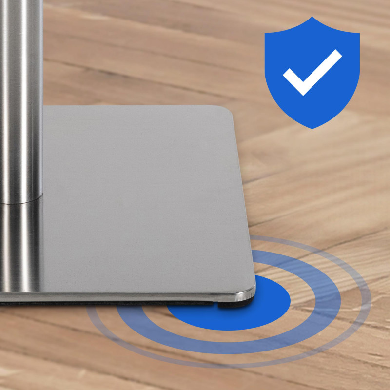 Set di 2 sgabelli da bar in tessuto Damaso acciaio inox bianco