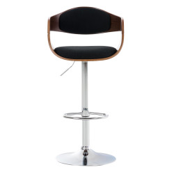 Ensemble de 2 tabourets de bar en tissu Kingston C noyer/noir