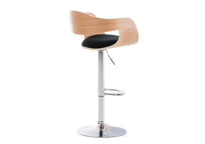 Ensemble de 2 tabourets de bar Kingston C, tissu naturel/noir