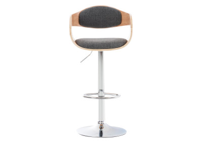 Ensemble de 2 tabourets de bar Kingston C, tissu naturel/gris clair