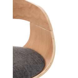 Conjunto de 2 banquetas Kingston C, tecido natural/cinza claro