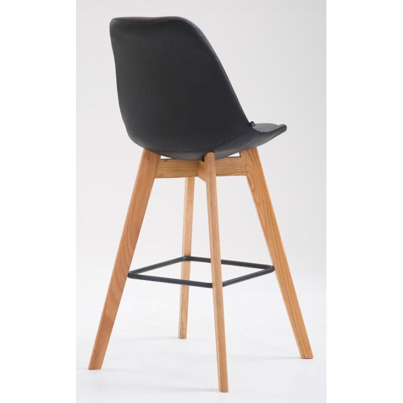 Set di 2 sgabelli da bar Metz in similpelle nero naturale