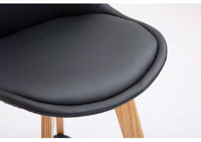 Set di 2 sgabelli da bar Metz in similpelle nero naturale