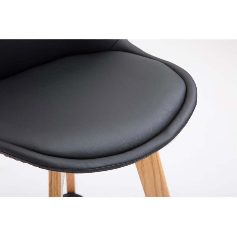 Set di 2 sgabelli da bar Metz in similpelle nero naturale