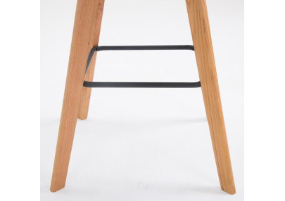 Conjunto de 2 banquetas de bar Metz em couro sintético preto natural