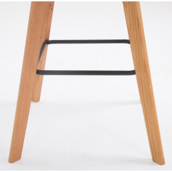 Set di 2 sgabelli da bar Metz in similpelle nero naturale