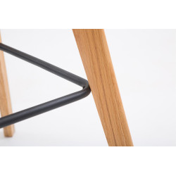 Ensemble de 2 tabourets de bar Metz en similicuir naturel noir