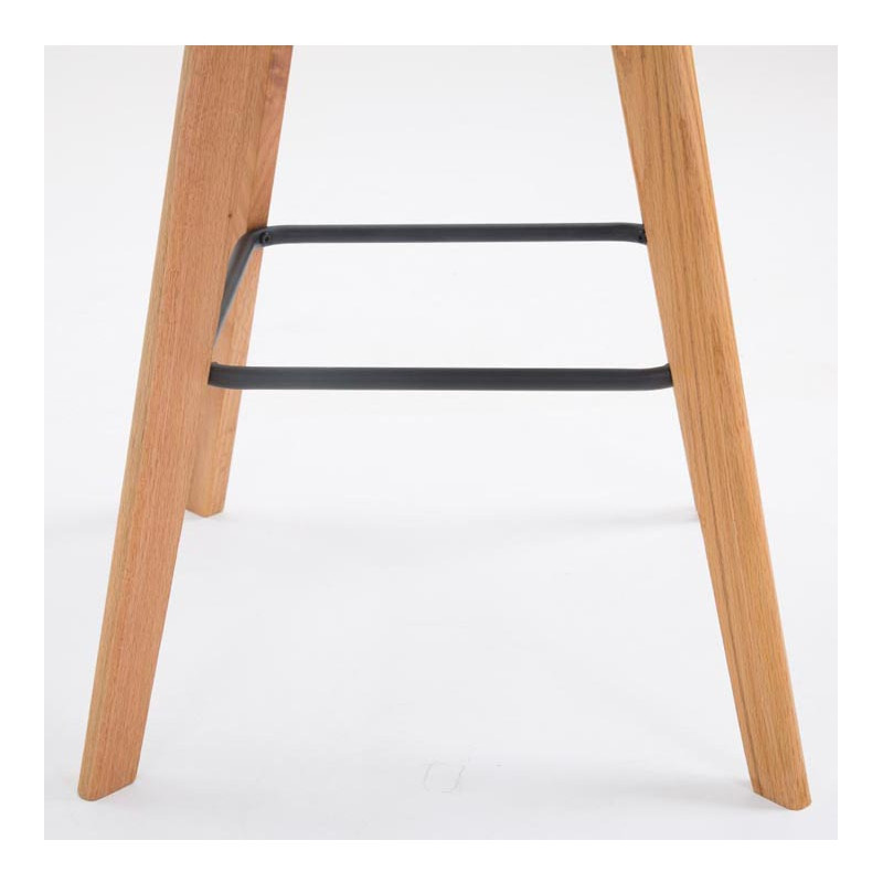 Juego de 2 taburetes de bar Metz de piel sintética blanca natural