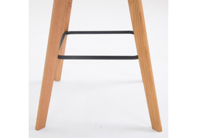 Conjunto de 2 banquetas de bar Metz em couro sintético cinza natural