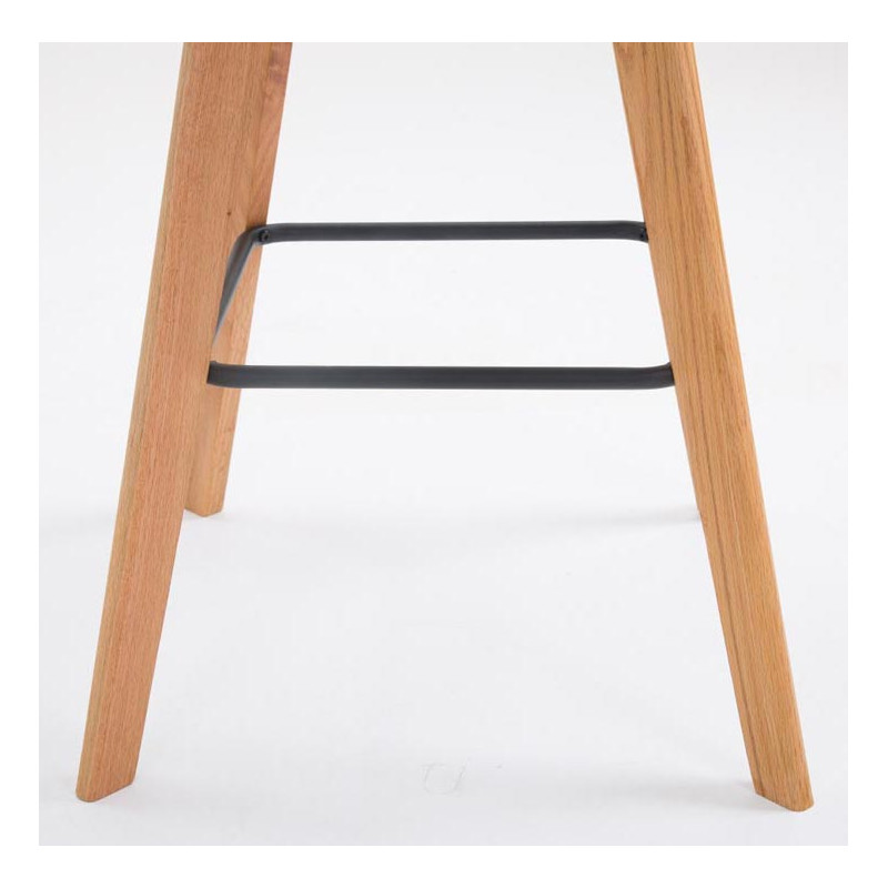 Conjunto de 2 banquetas de bar Metz em couro sintético cinza natural