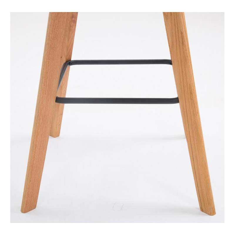 Conjunto de 2 banquetas de bar Metz em couro sintético marrom natural